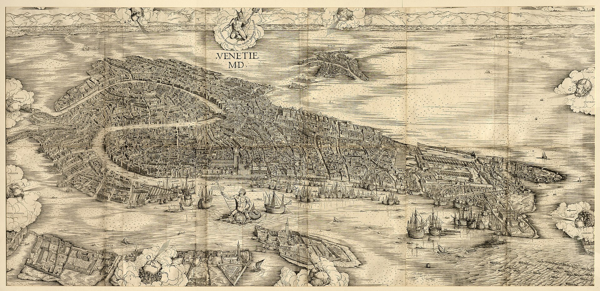 Flees to Venice