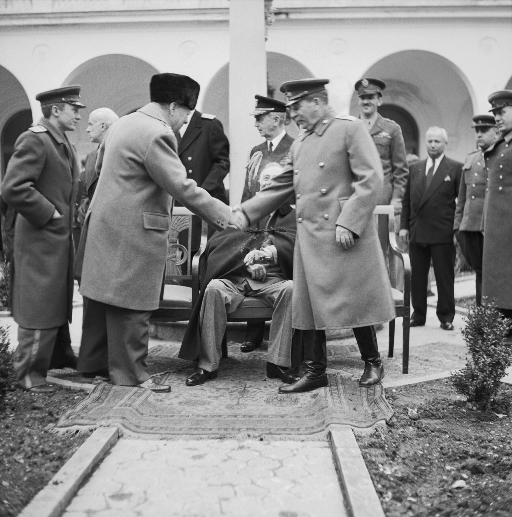 Attends Yalta Conference