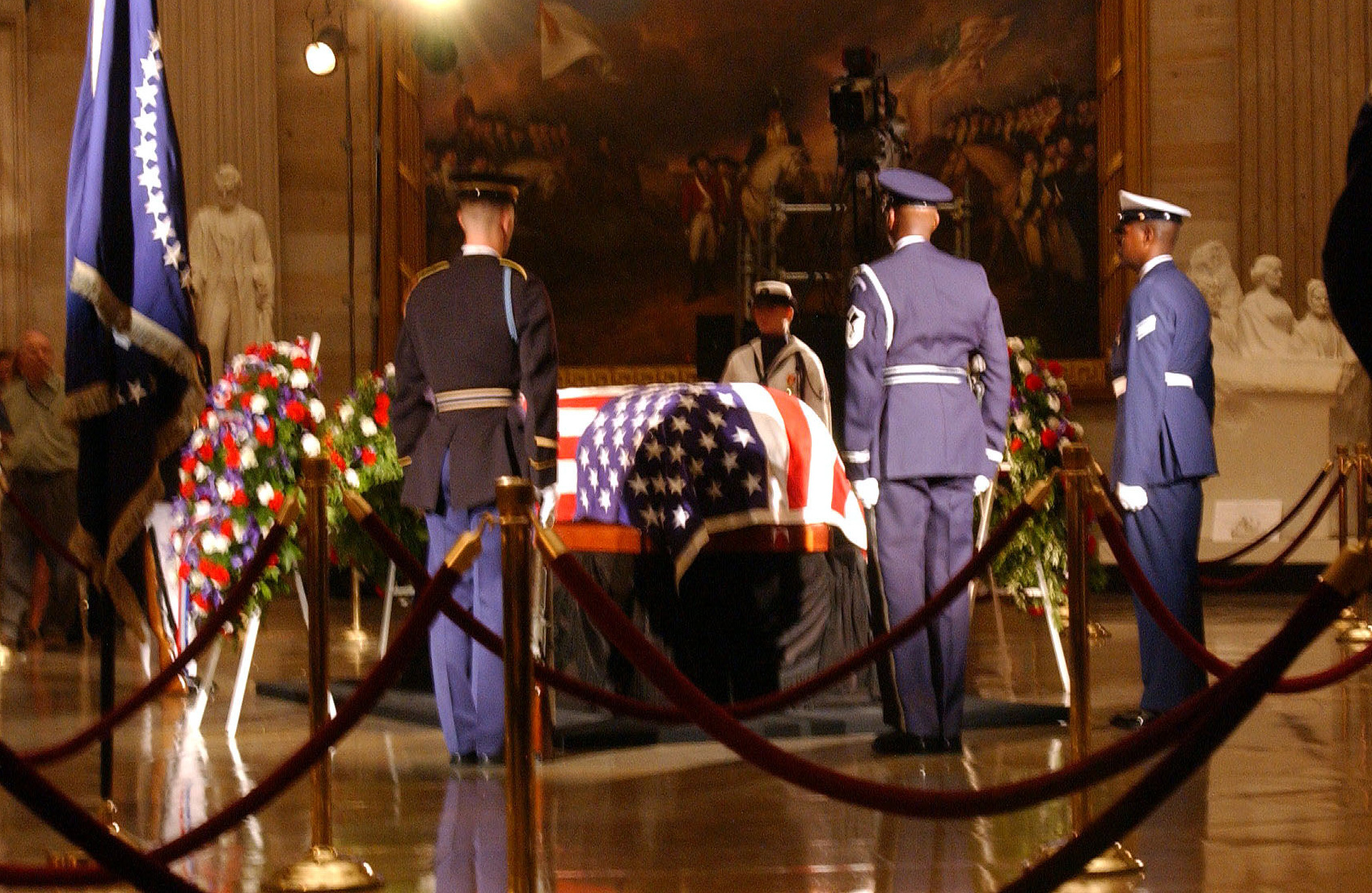 Interred at presidential library