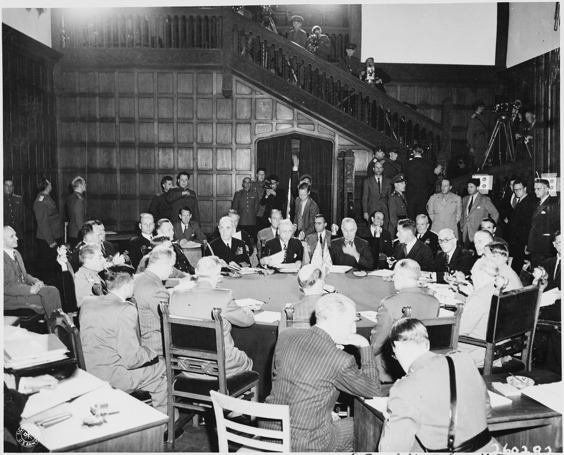 Participates in the Potsdam Conference