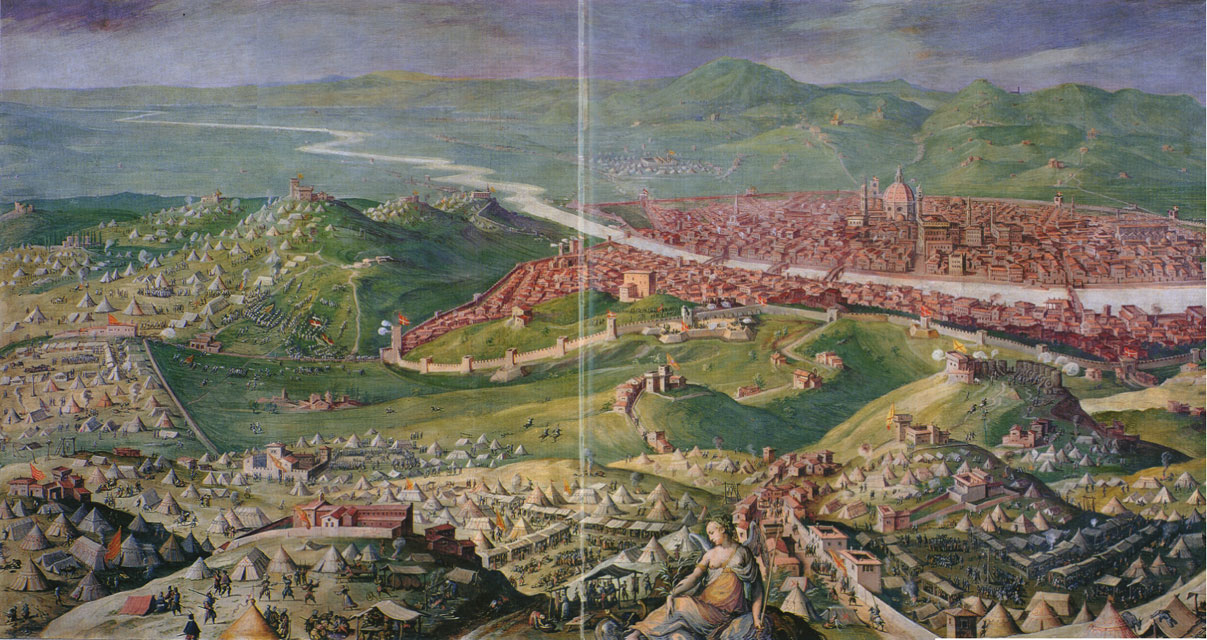 Returns to besieged Florence