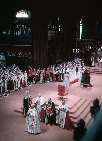 Crowned at Westminster Abbey